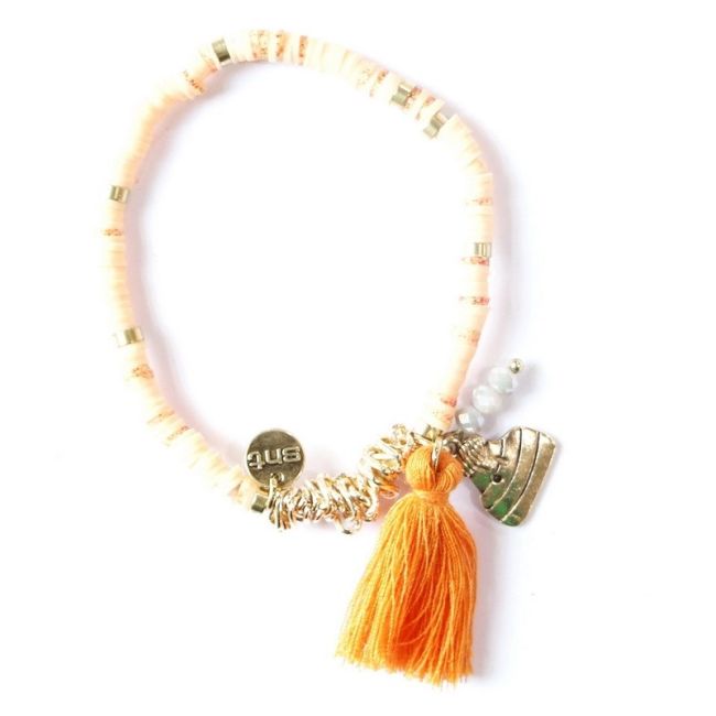 PULSERA CUENTAS FIMO COLGANTES