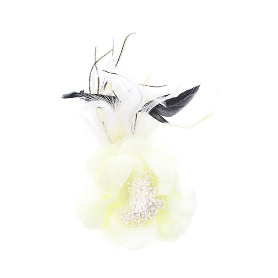 BROCHE FLOR PLUMAS