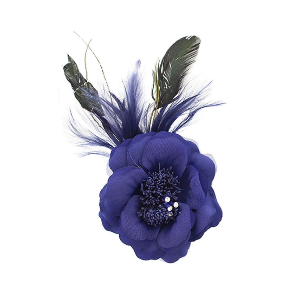 BROCHE FLOR PLUMAS