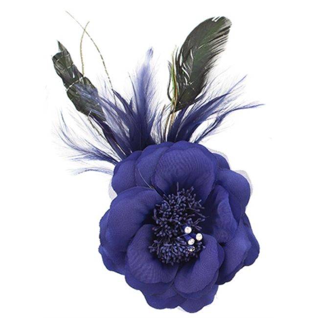 BROCHE FLOR PLUMAS