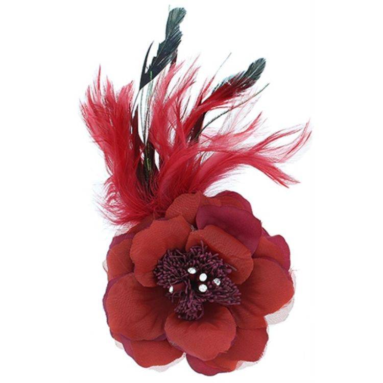 FEATHERS FLOWER BROOCH 2