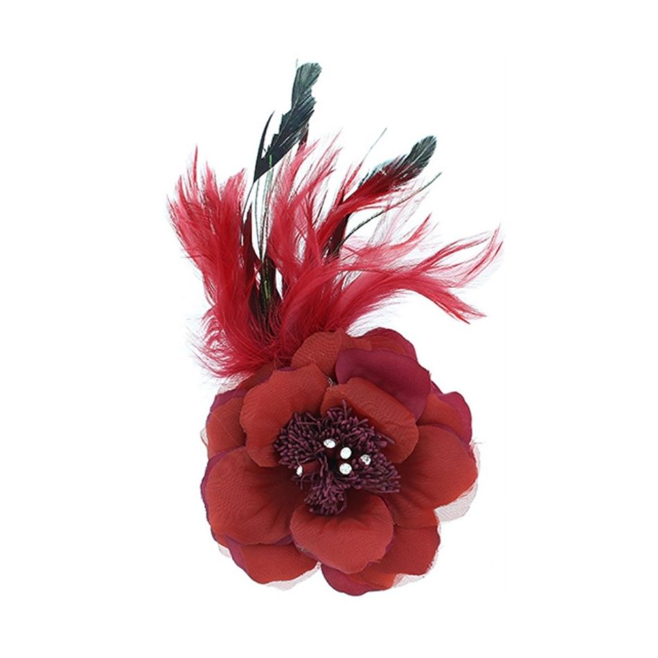 BROCHE FLOR PLUMAS