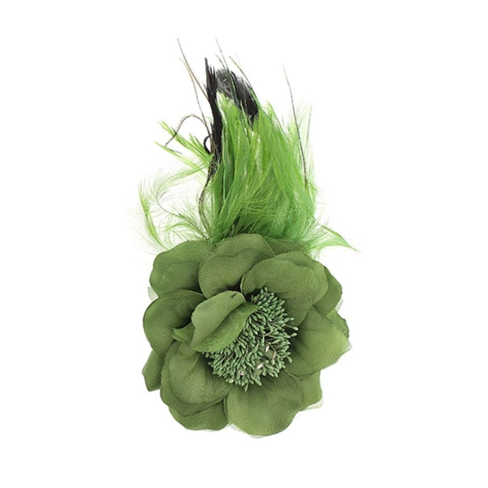 FEATHERS FLOWER BROOCH