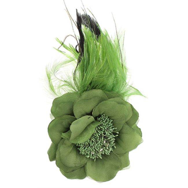 FEATHERS FLOWER BROOCH