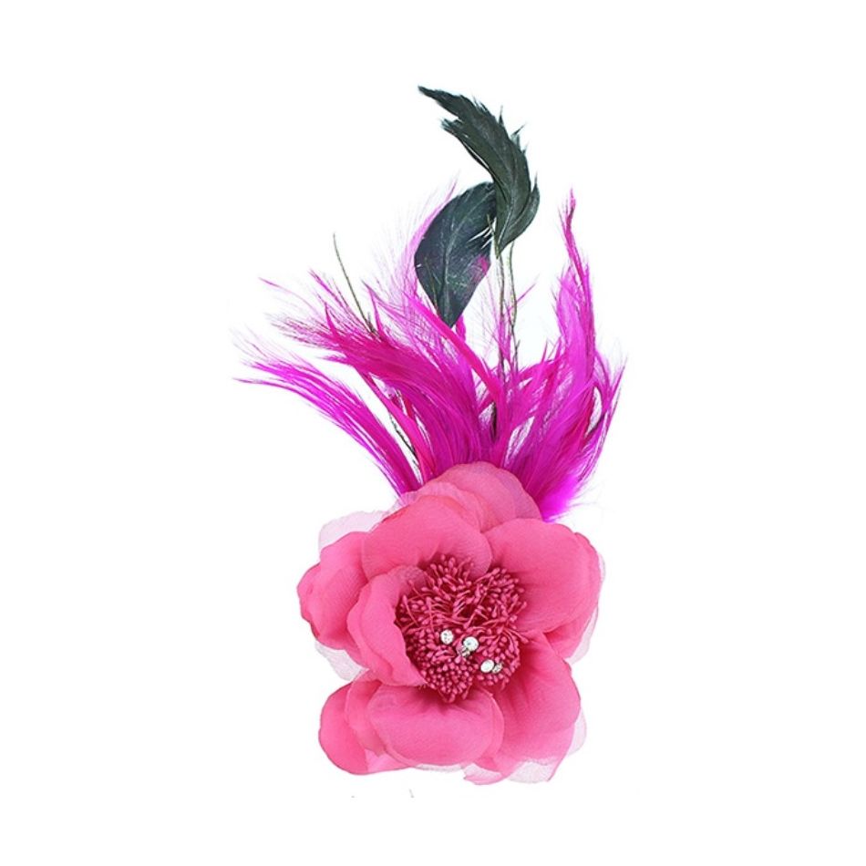 BROCHE FLOR PLUMAS