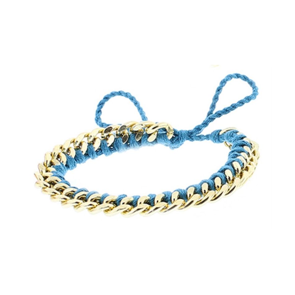 MACRAMÉ BEAD CHAIN BRACELET