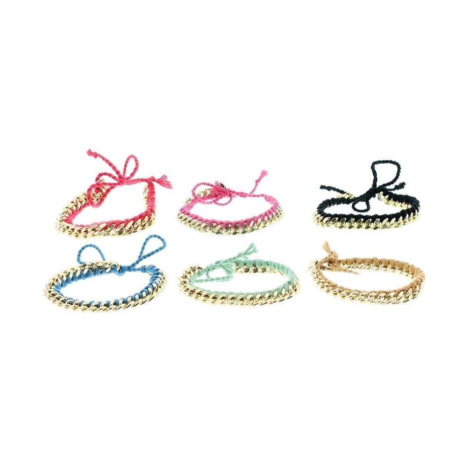 PULSERA MACRAMÉ CADENA CUENTAS