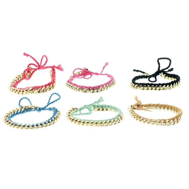 MACRAMÉ BEAD CHAIN BRACELET