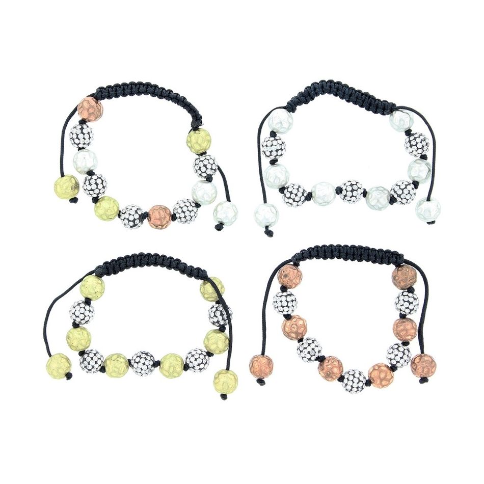 MACRAMÉ BRACELET WITH METAL BEADS