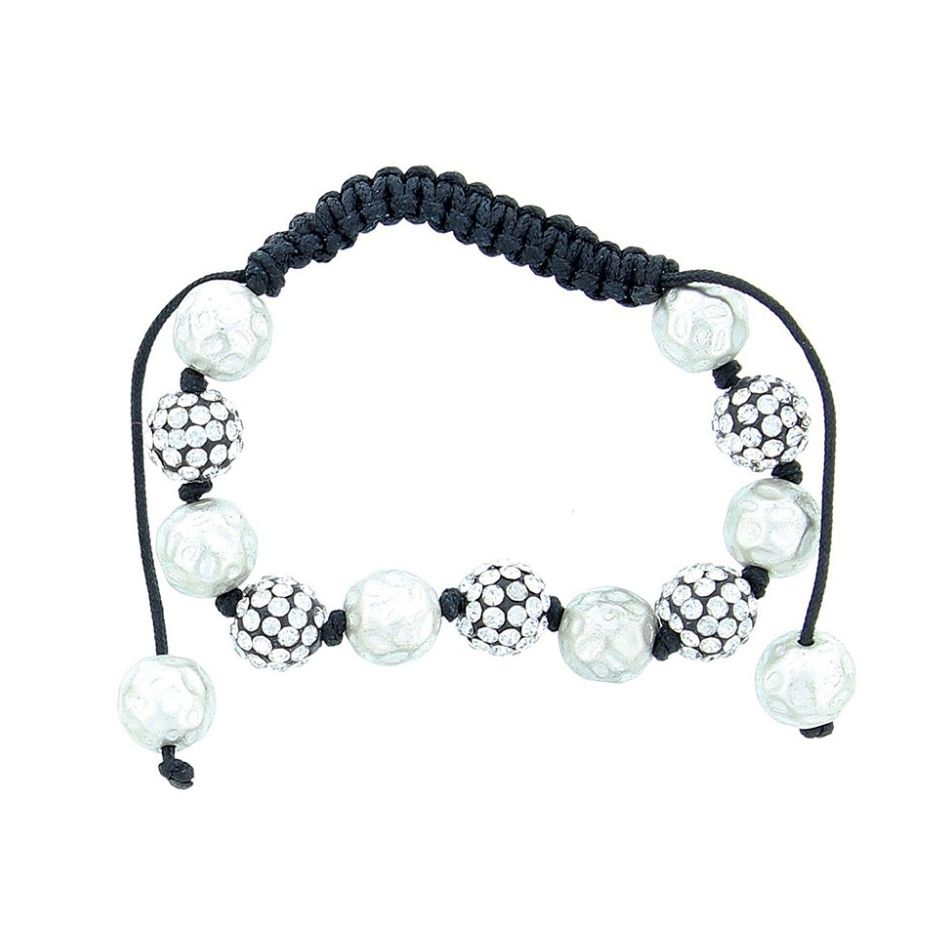 MACRAMÉ BRACELET WITH METAL BEADS