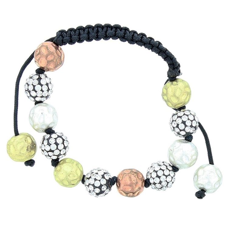 MACRAMÉ BRACELET WITH METAL BEADS