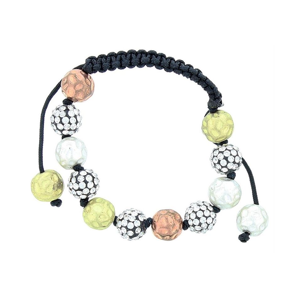 MACRAMÉ BRACELET WITH METAL BEADS