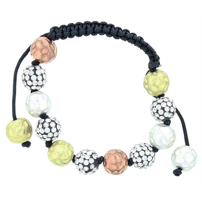 MACRAMÉ BRACELET WITH METAL BEADS