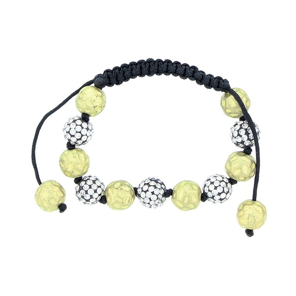 MACRAMÉ BRACELET WITH METAL BEADS