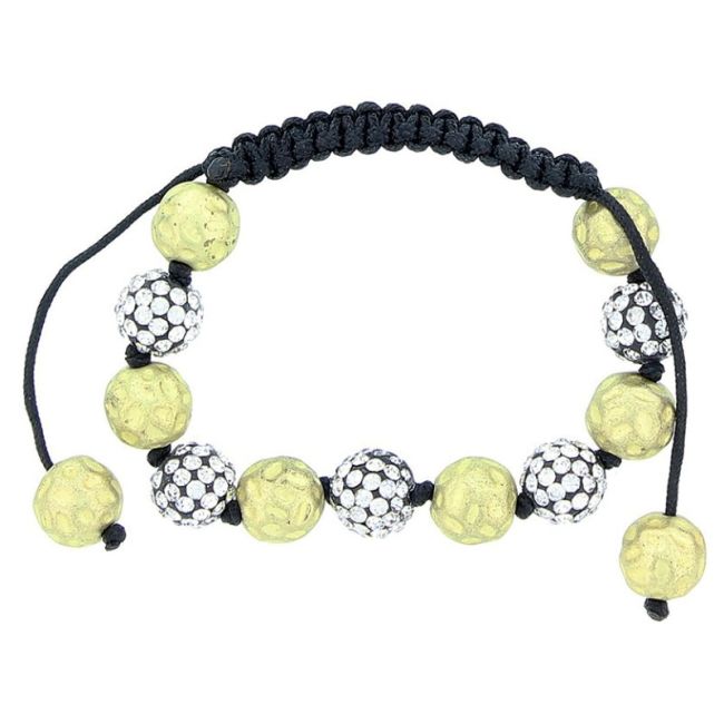 MACRAMÉ BRACELET WITH METAL BEADS