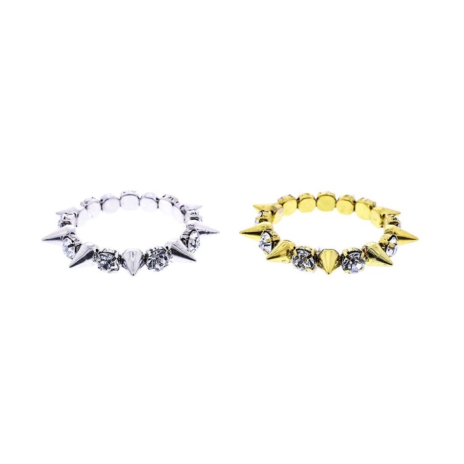 PULSERA METAL PINCHOS CRISTALES
