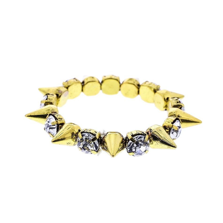 PULSERA METAL PINCHOS CRISTALES