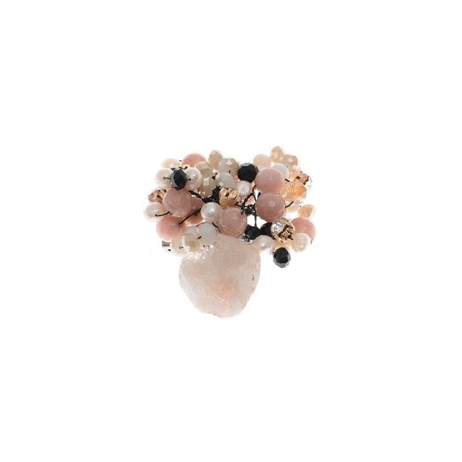NATURAL STONES BROOCH