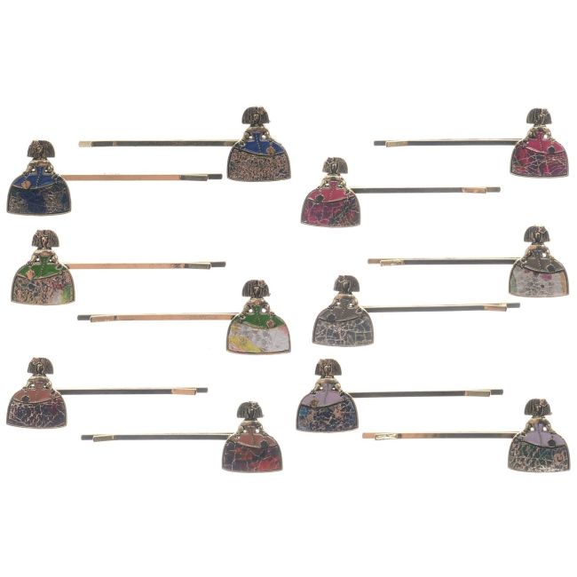 METAL ENAMEL HAIRPINS