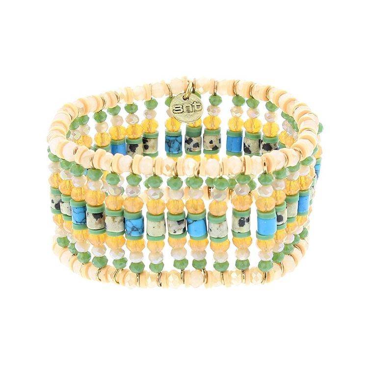 PULSERA ELÁSTICA CUENTAS FACETADAS