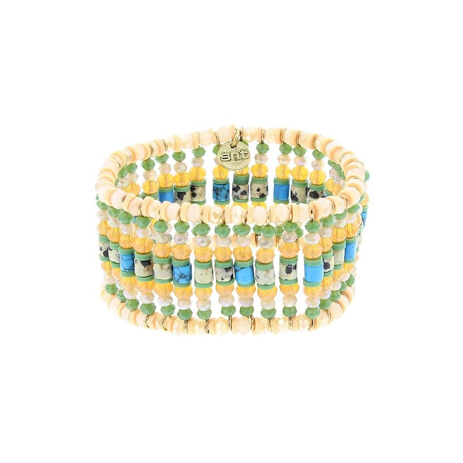 ELASTIC FACETED BEADS BRACELET