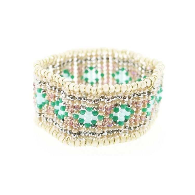 ELASTIC FACETED BEADS BRACELET