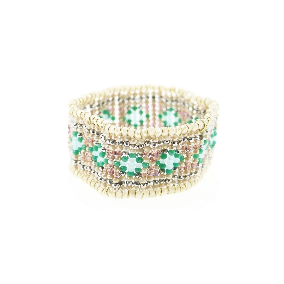 ELASTIC FACETED BEADS BRACELET