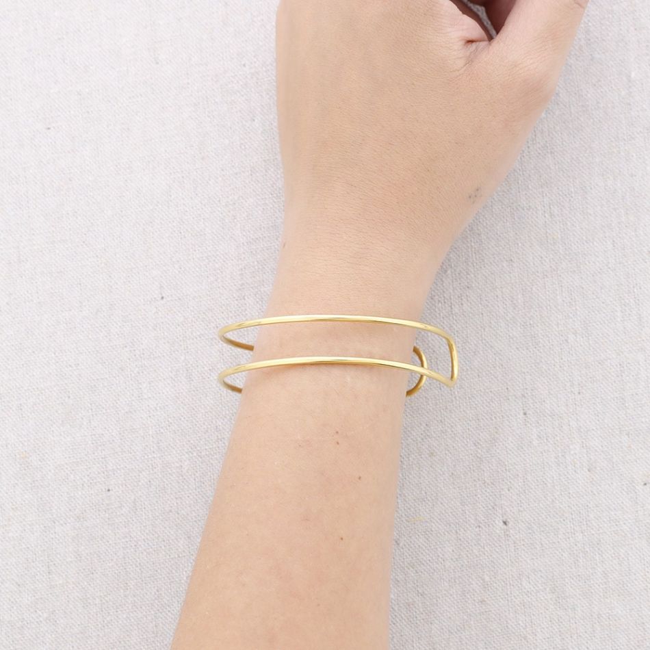 DOUBLE STRAP STEEL BRACELET
