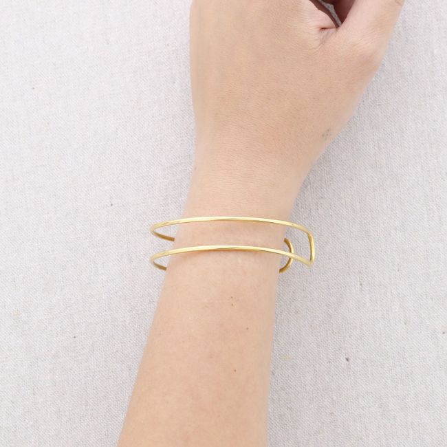 DOUBLE STRAP STEEL BRACELET