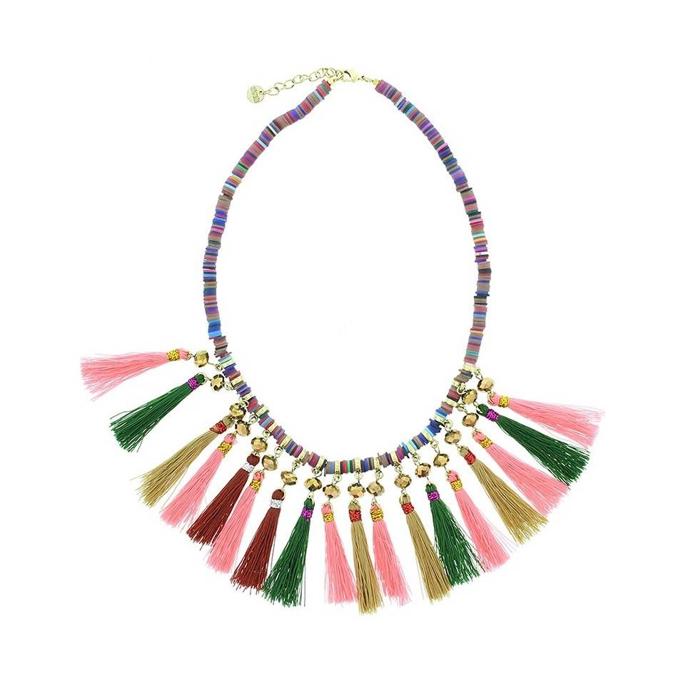 FIMO FRINGE SHORT NECKLACE