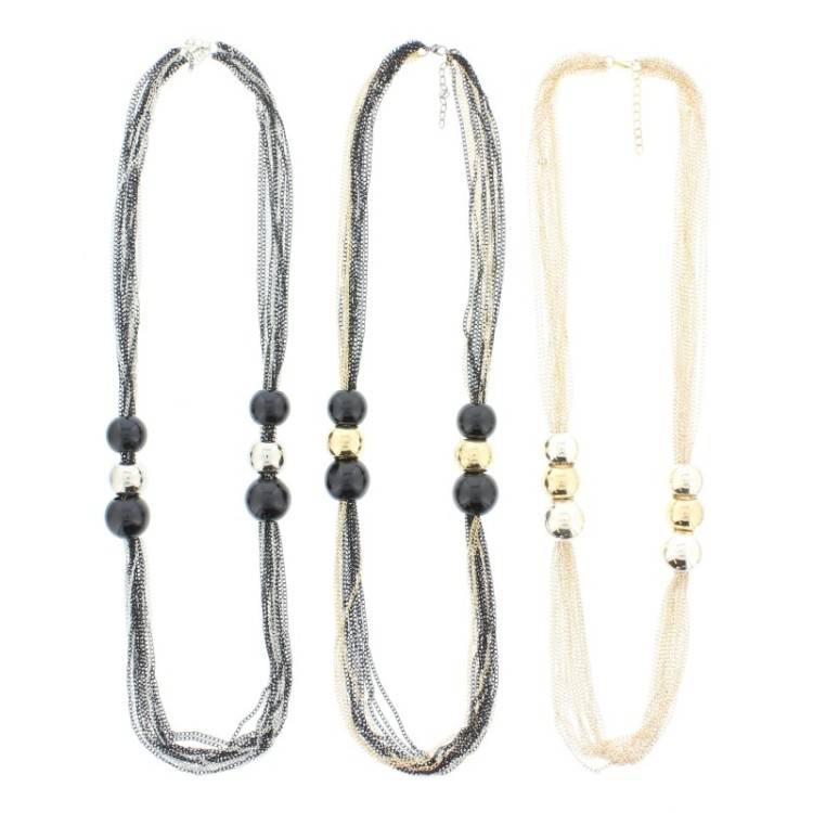 COLLAR LARGO CADENAS BOLAS 2