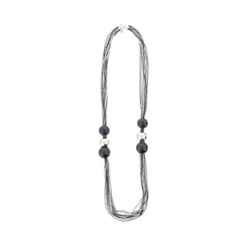 LONG NECKLACE WITH BALL CHAINS