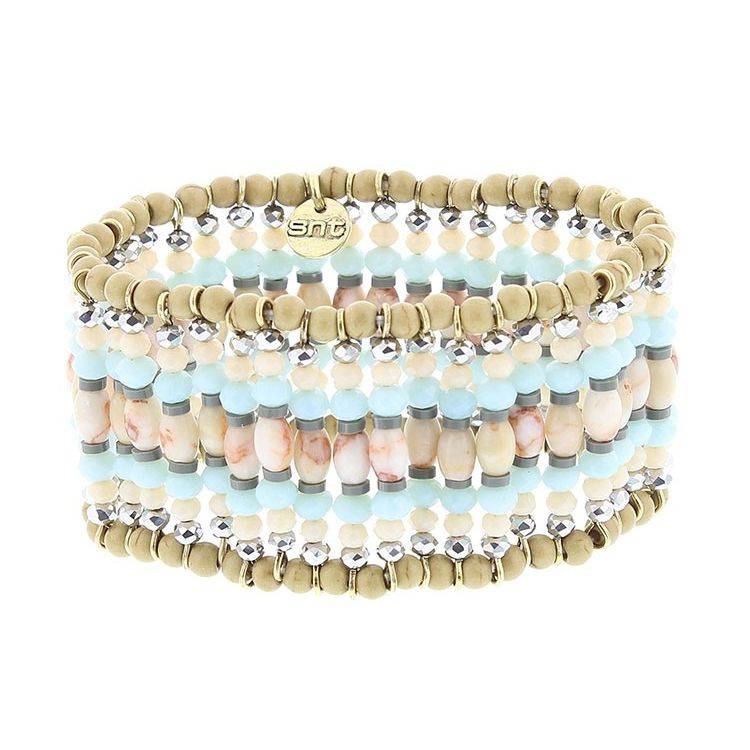 PULSERA CUENTAS FACETADAS PIEDRAS