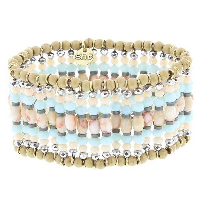 STONE FACETED BEADS BRACELET
