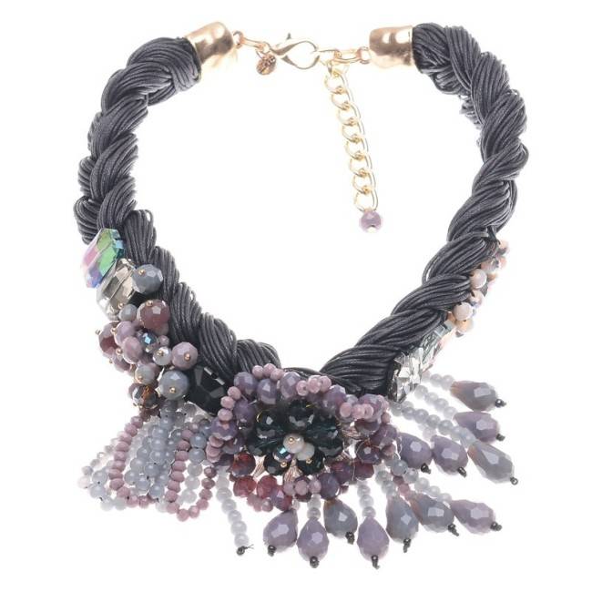 STONE BRAIDED SHORT NECKLACE