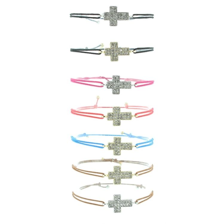 ELASTIC BRACELET WITH METAL CRYSTALS BEADS