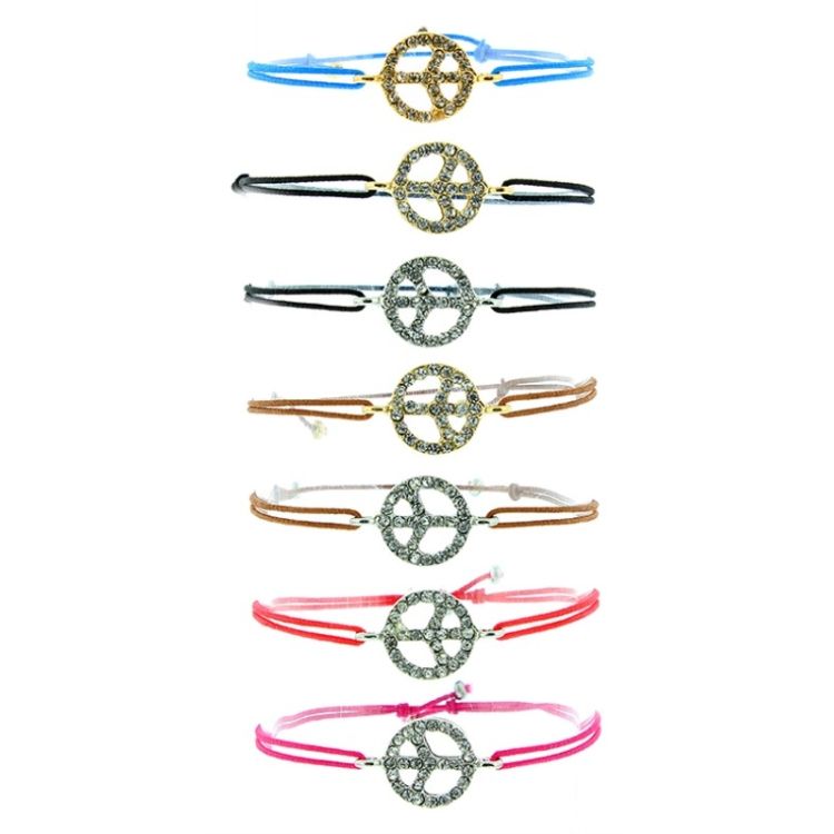 ELASTIC BRACELET WITH METAL CRYSTALS BEADS