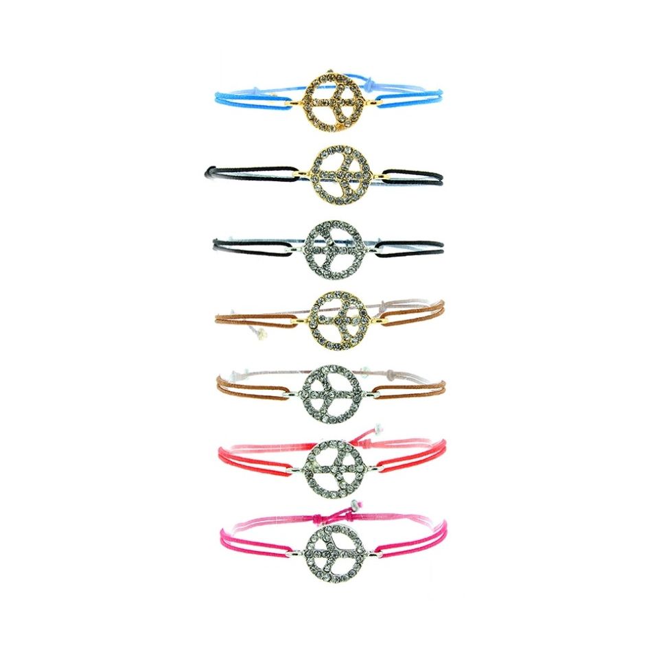 ELASTIC BRACELET WITH METAL CRYSTALS BEADS