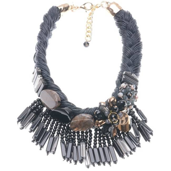 STONE BRAIDED SHORT NECKLACE