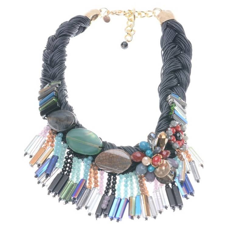 STONE BRAIDED SHORT NECKLACE 2
