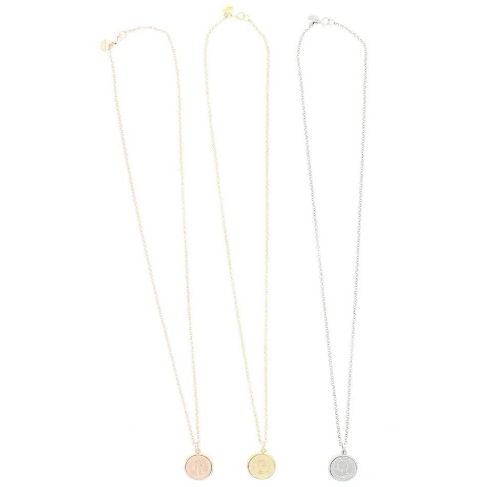 LONG COIN PENDANT NECKLACE