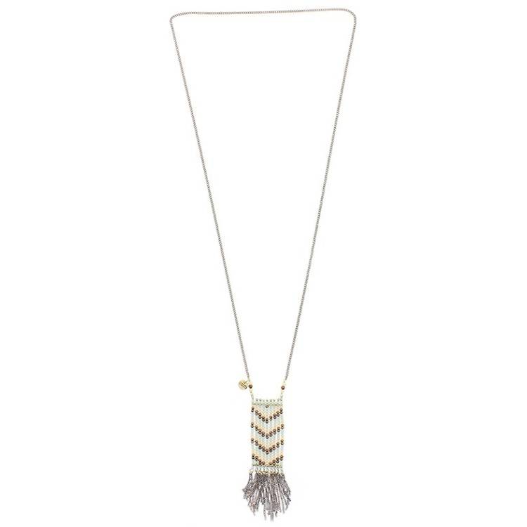 FRINGED BEADS LONG NECKLACE 2