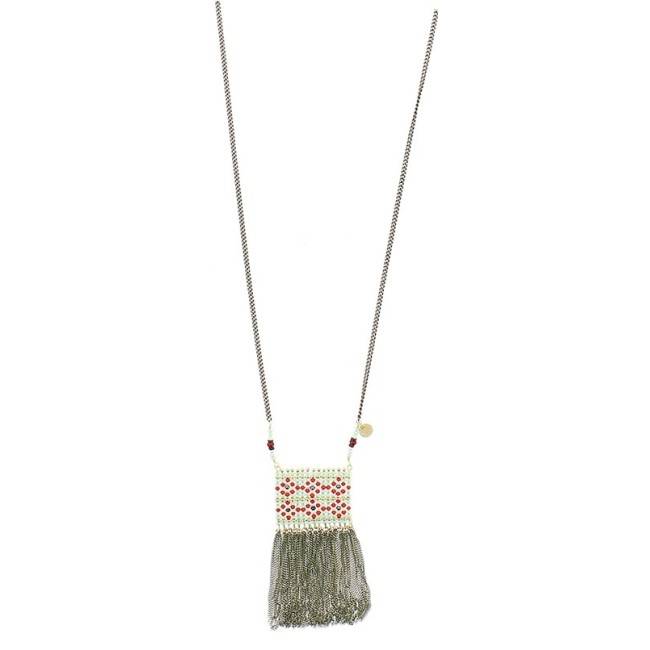 LONG ETHNIC PENDANT NECKLACE