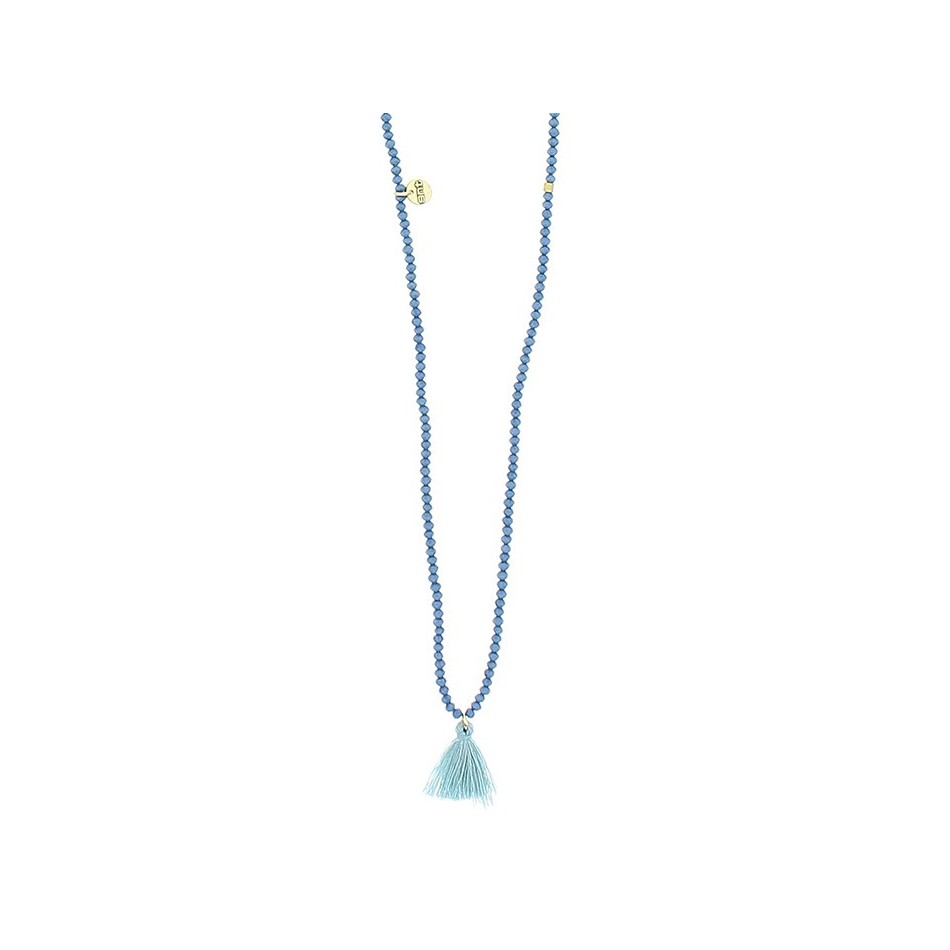 TASSEL FACETED BEADS LONG NECKLACE