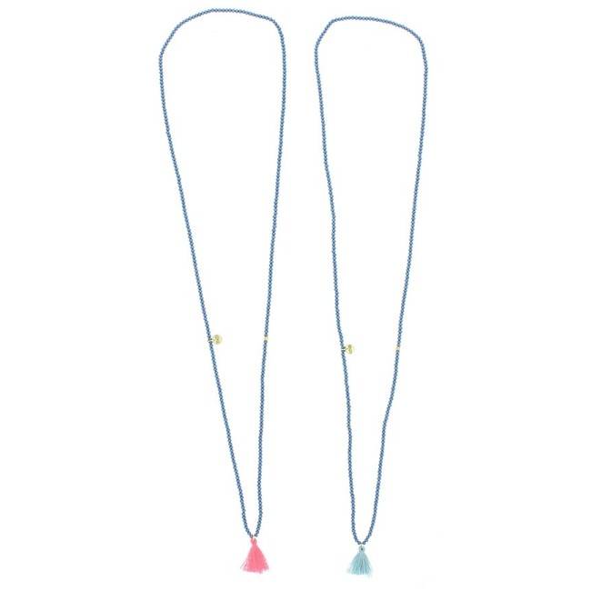 TASSEL FACETED BEADS LONG NECKLACE