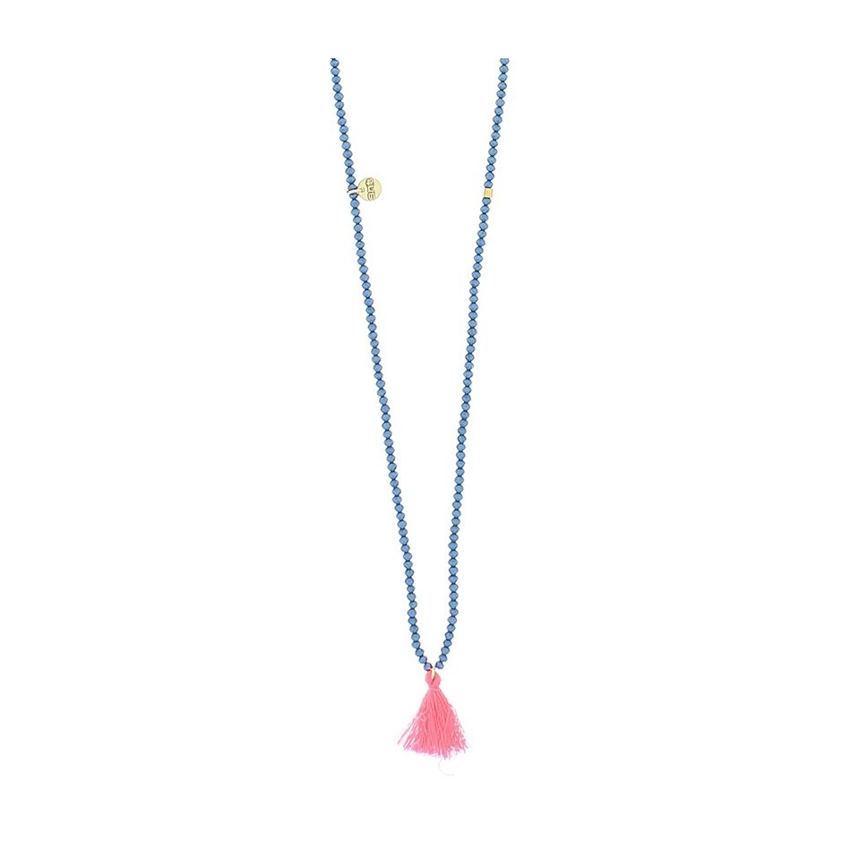 TASSEL FACETED BEADS LONG NECKLACE