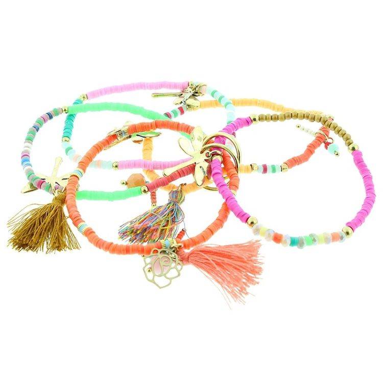 BRACELET 4 STRAPS BEADS