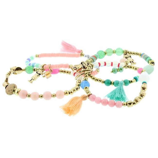 PULSERA 4 TIRAS CUENTAS