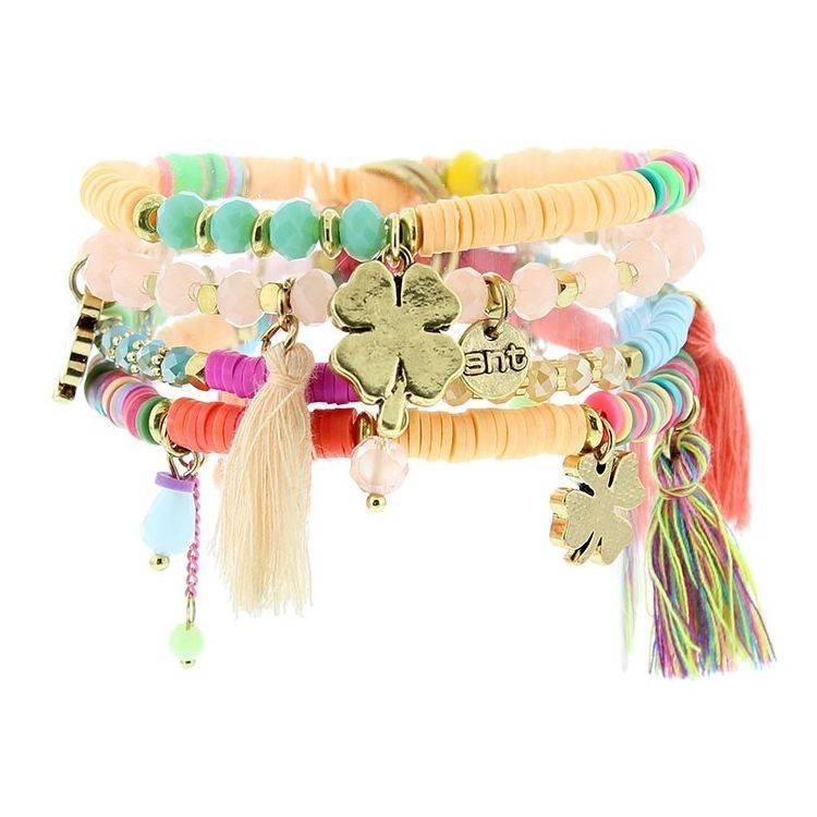 PULSERA 4 TIRAS CUENTAS