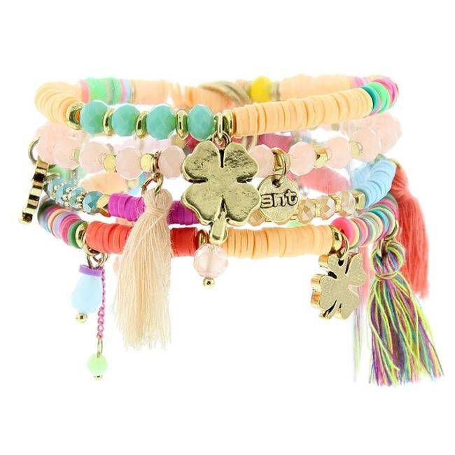 PULSERA 4 TIRAS CUENTAS